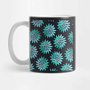 Floral Fireworks of the Sea - Turquoise - Digitally Illustrated Abstract Flower Pattern for Home Decor, Clothing Fabric, Curtains, Bedding, Pillows, Upholstery, Phone Cases and Stationary Mug